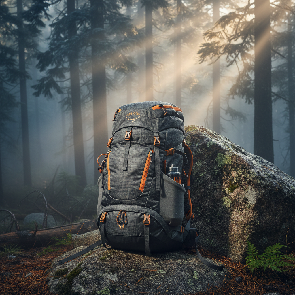 SWAGOLIFIC Summit 65L Alpine Pack on granite boulder